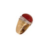 Anello corallo mediterraneo oro Art. ANCORAL25