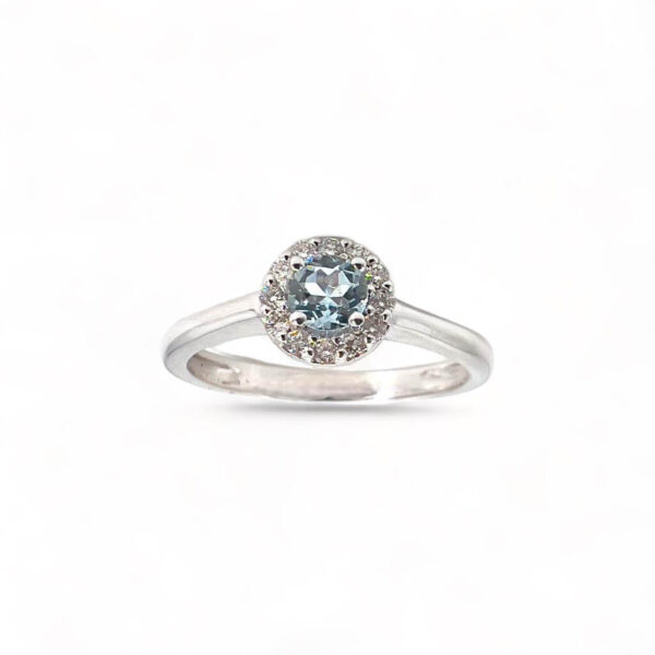 Anello acquamarina oro BELLE EPOQUE  e diamanti Art. 1904-3