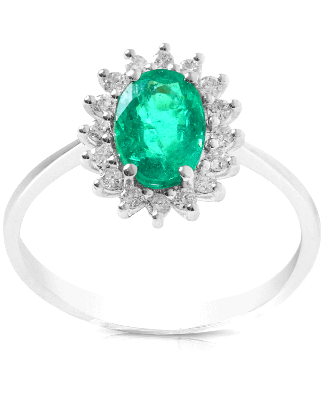 EMERALD GOLD AND DIAMOND RING ART. AN1582
