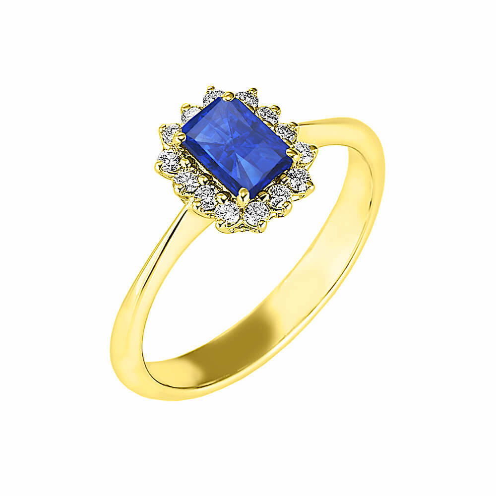 Anello zaffiro oro e diamanti BON TON  Art.ANZG1