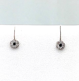 Earrings with sapphires and diamonds white gold 750 % Art.OR1218218