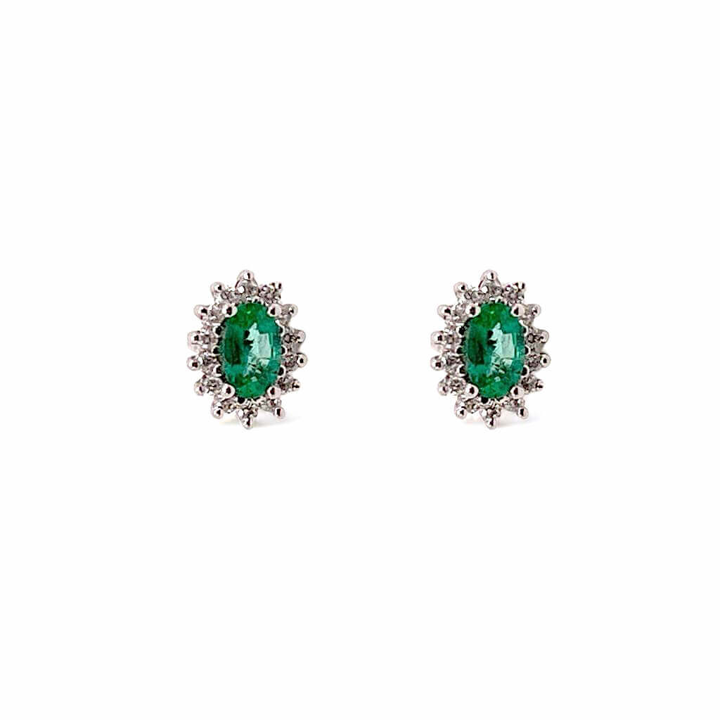 Emeralds and diamonds earrings Art.OR1283