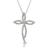 Pendente croce oro bianco  e diamanti Art.CC1573