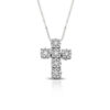 Pendente croce oro bianco e  diamanti SETA Art. CR113