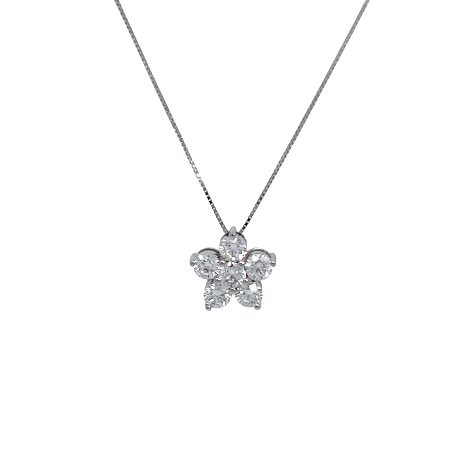 Girocollo punto luce con pavè di diamanti SETA art. GIRFIORE