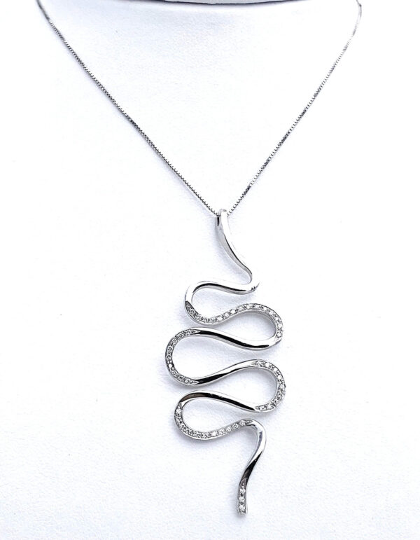 Pendant snake white gold and diamonds Art.P217/280