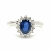 Ring with sapphire and diamonds BON TON art. AN1728
