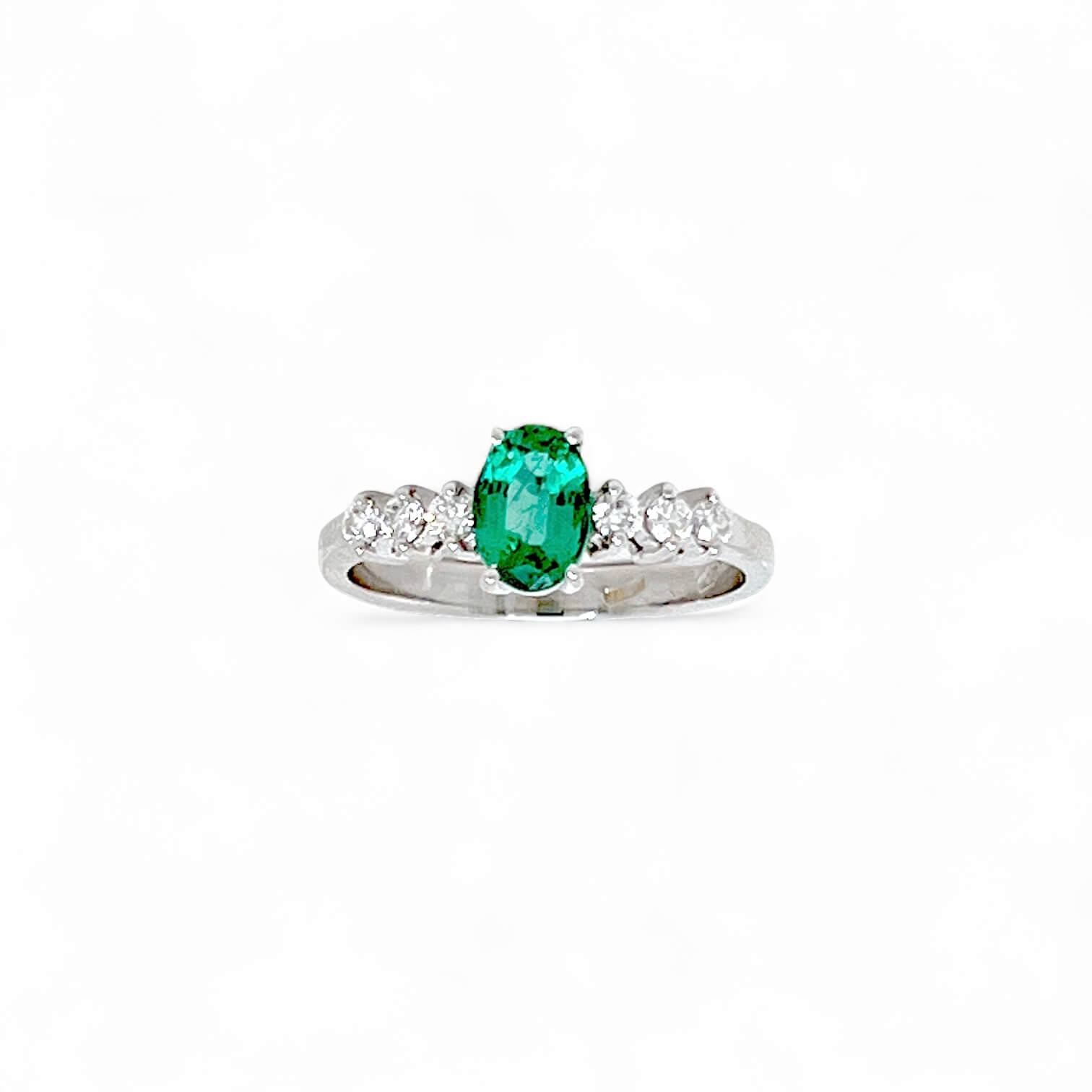 Anello smeraldo diamanti oro GEMME art.AN1843-1