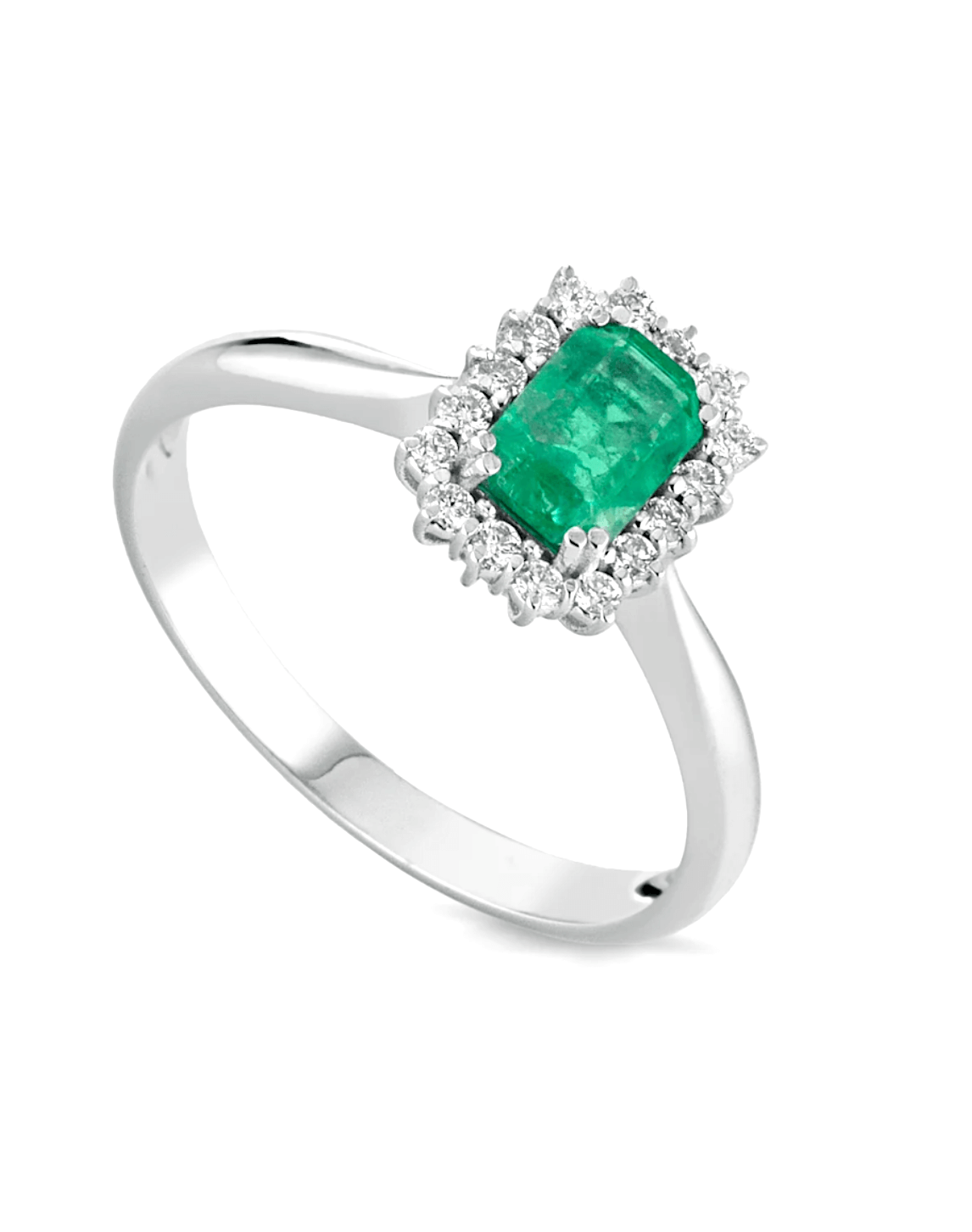 Anello smeraldo in oro 750% e diamanti BON TON Art. AN2262