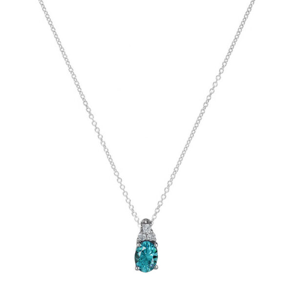 Girocollo con acquamarina e diamanti GEMME Art. GI-2106-8