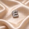 Mono earring letter gold and diamonds art. LETTERA-E