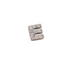 Mono earring letter gold and diamonds art. LETTERA-E