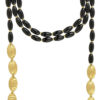 Collana in argento dorato e onice art. KC206CIP