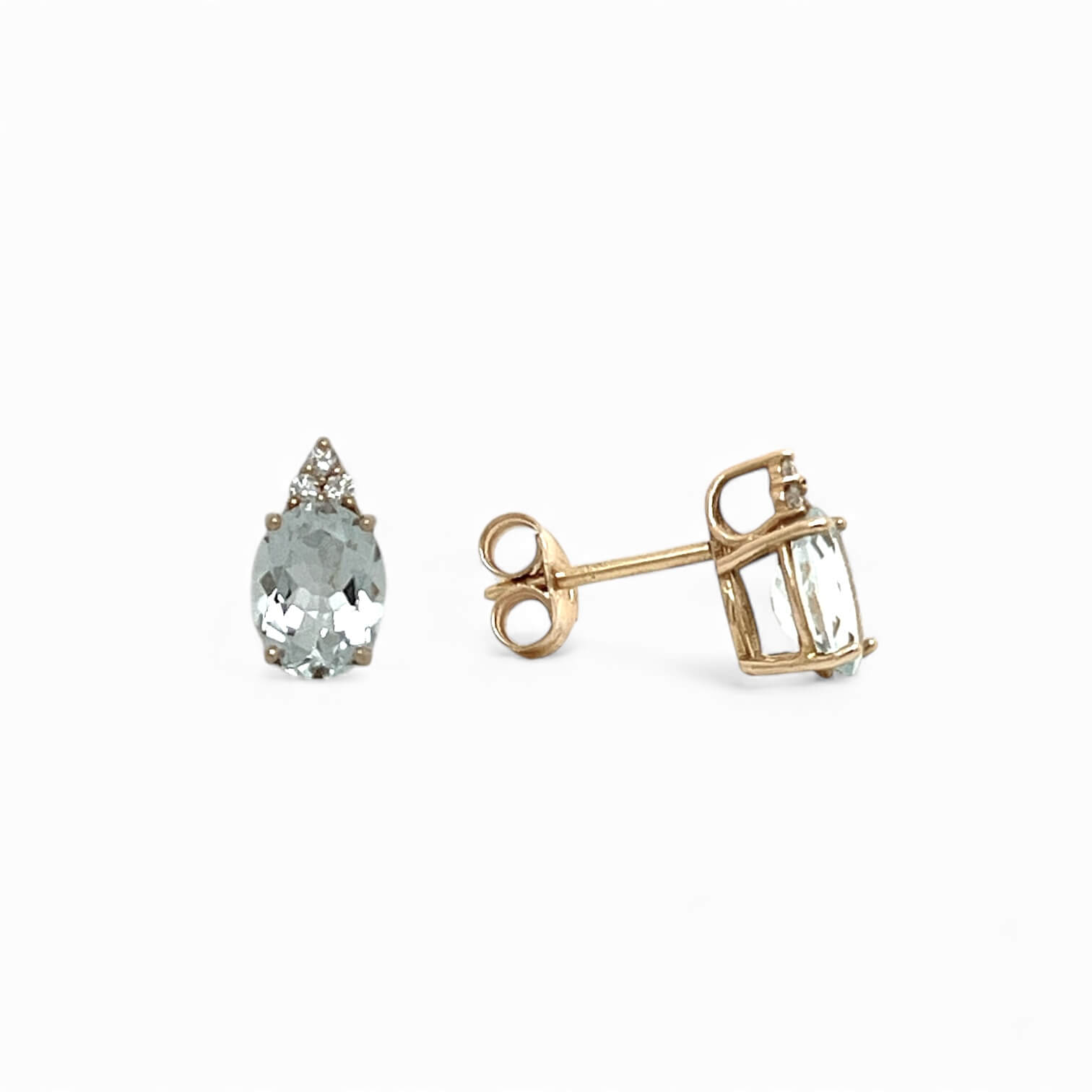 Aquamarine Earrings Gold and Diamonds Art. OR1314