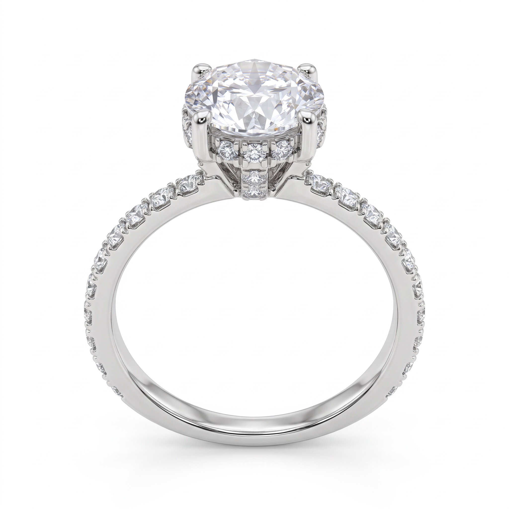 Anello solitario oro bianco 750% diamante certificato GIA America Art.ANSOL445