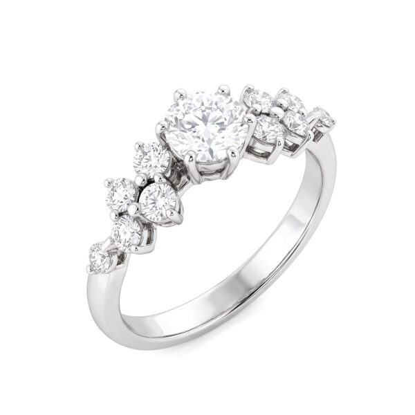 Anello solitario oro bianco diamanti GIA America Art.SN01