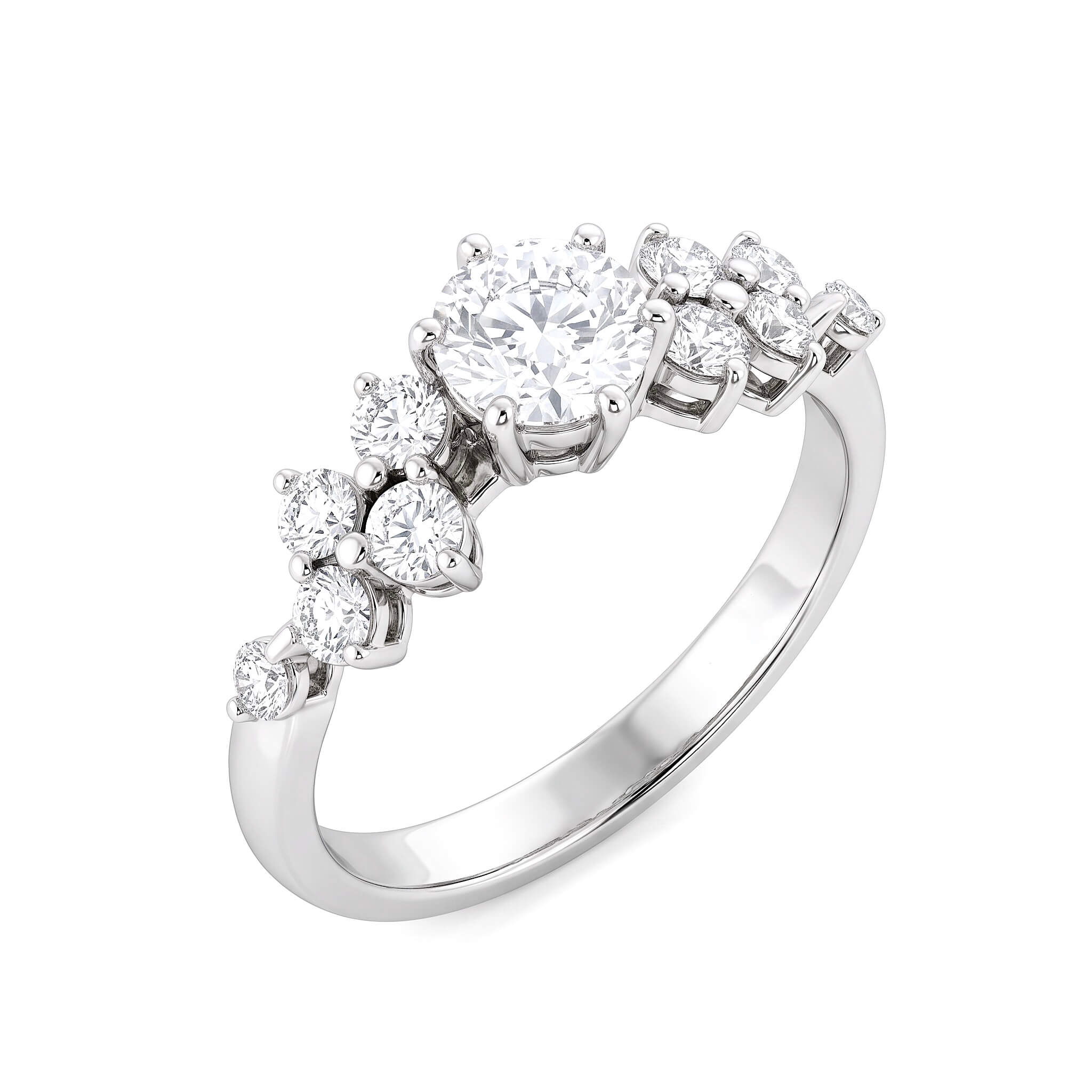 Anello solitario oro bianco diamanti GIA America Art.SN01