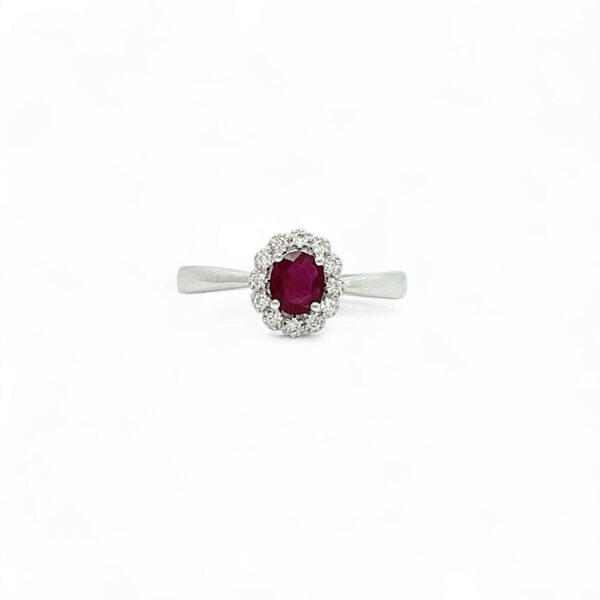 Anello rubino naturale diamanti e oro BON TON art. AN2930