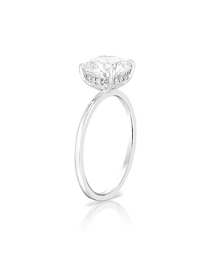 Anello solitario oro bianco 750% diamante  IGI  Art. SOL456