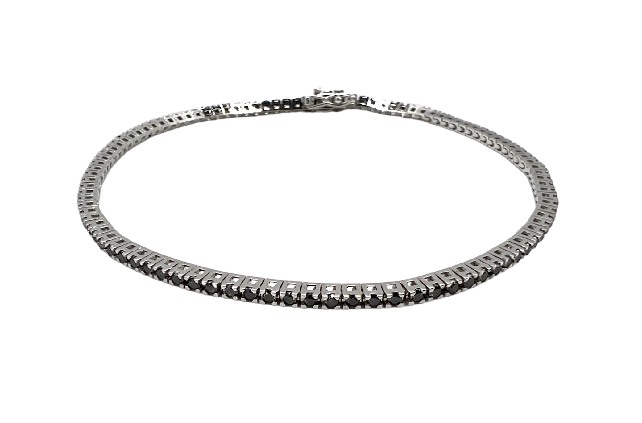 BRACELET TENNIS GOLD AND BLACK DIAMONDS ART. BR174