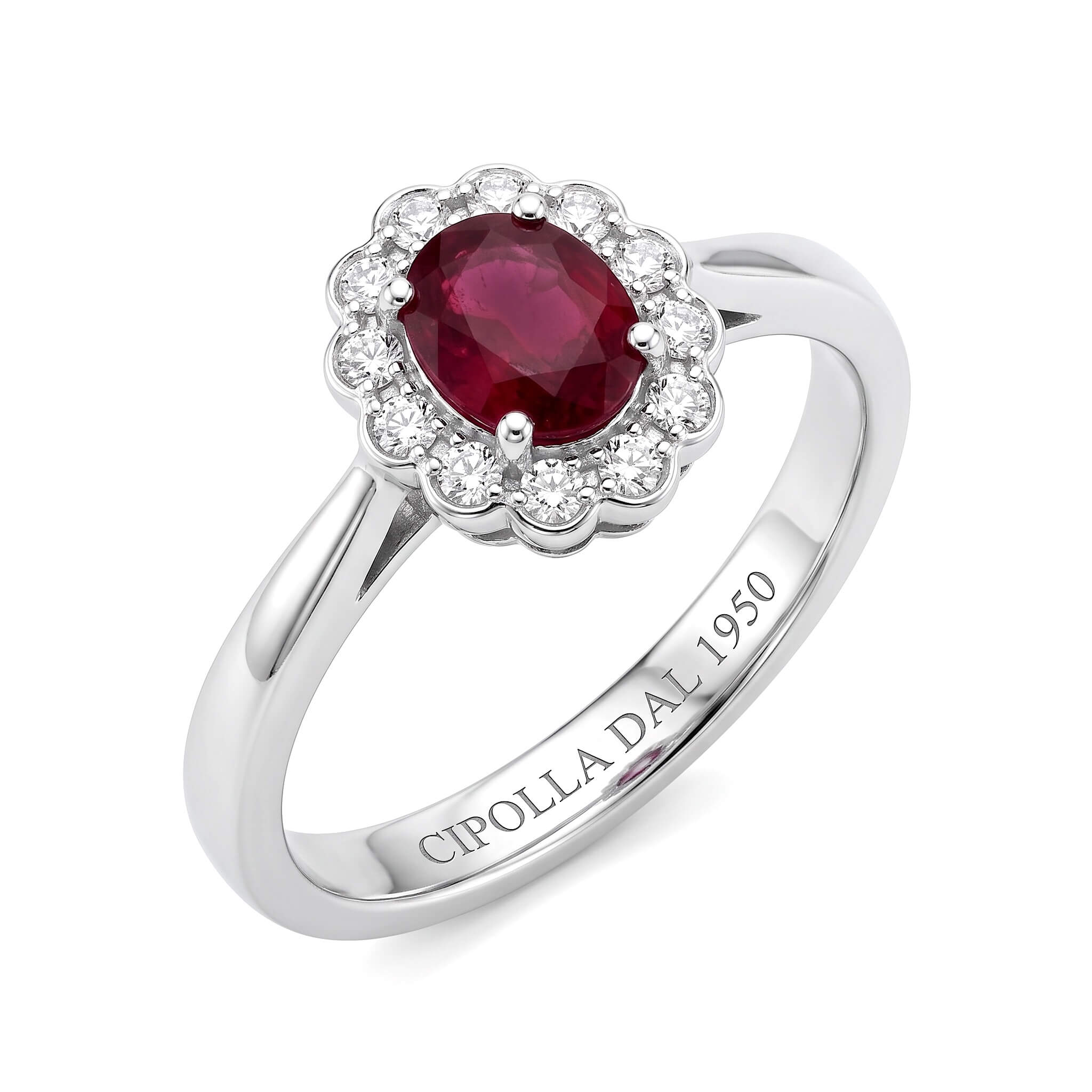 Anello rubino naturale diamanti e oro BON TON art. AN2930