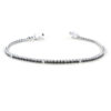 Tennis bracelet with black diamonds and white gold 750% art.BR387-2