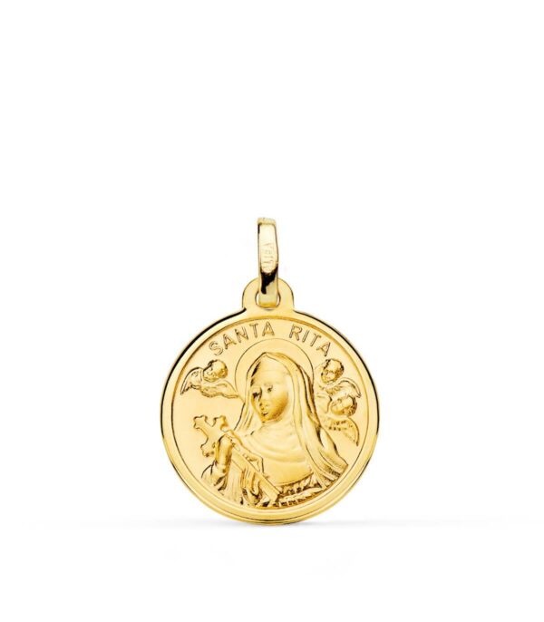 Medaglia Santa Rita in oro 18kt art. MEDRITA1