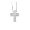 White gold 750% cross pendant and diamonds Art. GR371