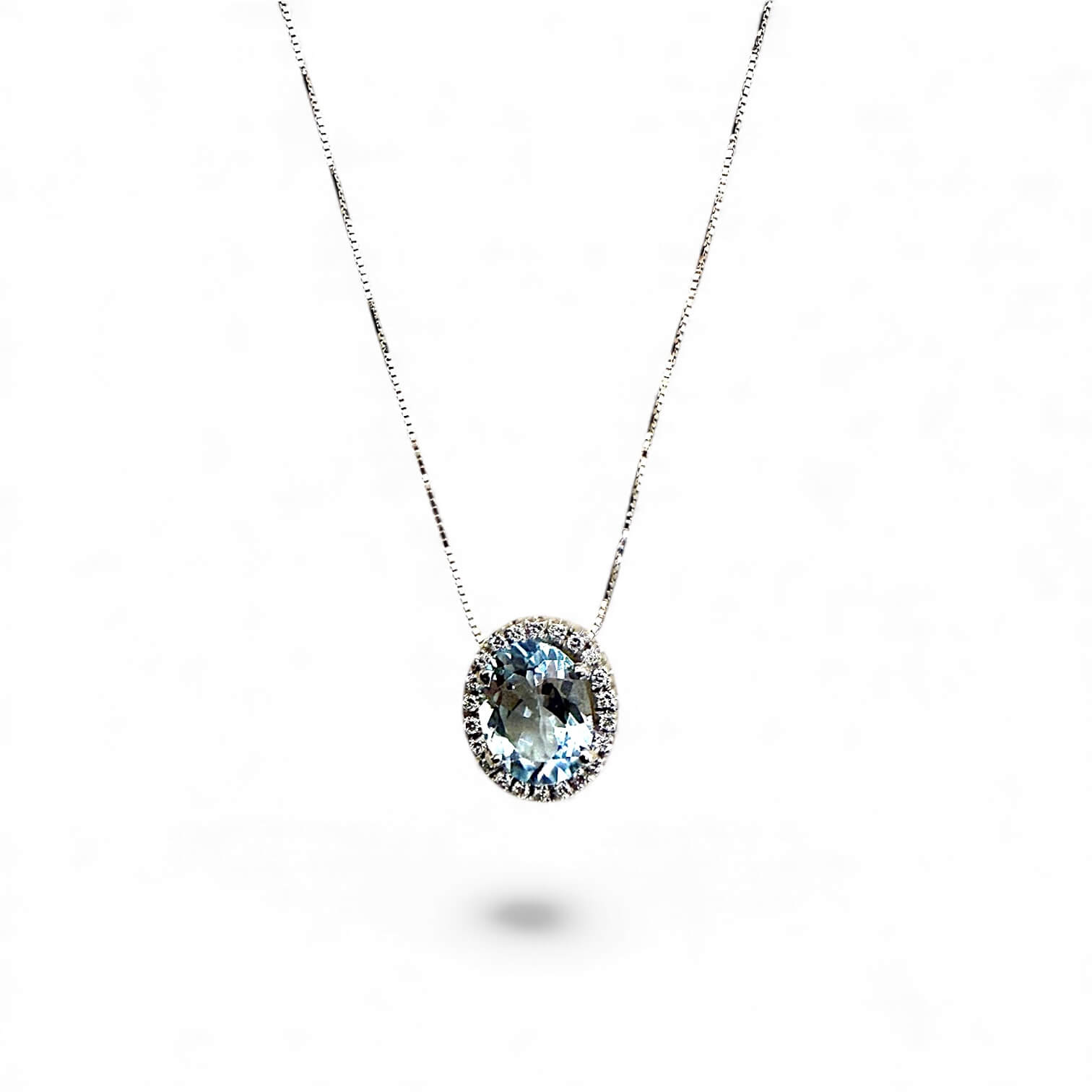 Girocollo con acquamarina e diamanti GEMME Art. CDAM