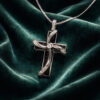 Pendente croce oro bianco e diamanti Art. C4650115