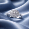 Anello pavè di diamanti oro bianco  art. OD1
