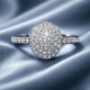 Anello pavè di diamanti oro bianco  art. OD1