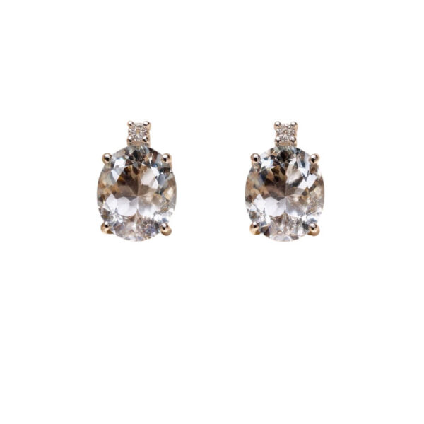 Aquamarine Gold and Diamonds Earrings Art.103477