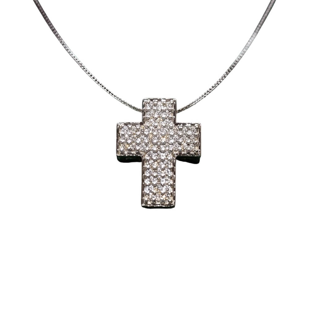 Pendente croce con diamanti art.GR437
