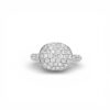 Anello pavè di diamanti oro bianco 750% art. OD2