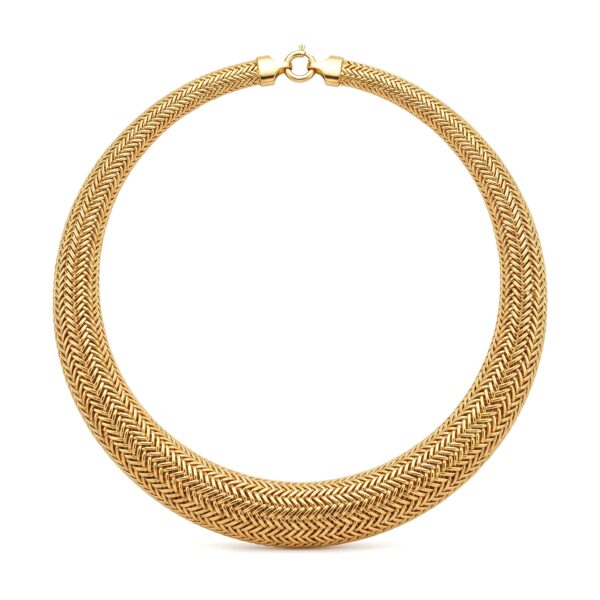 collana a girocolo donna oro 18kt cipolla dal 1950 gioiellieri palermo 1 gioielleria palermo Round necklace in yellow gold thread 750% Art. CMF01