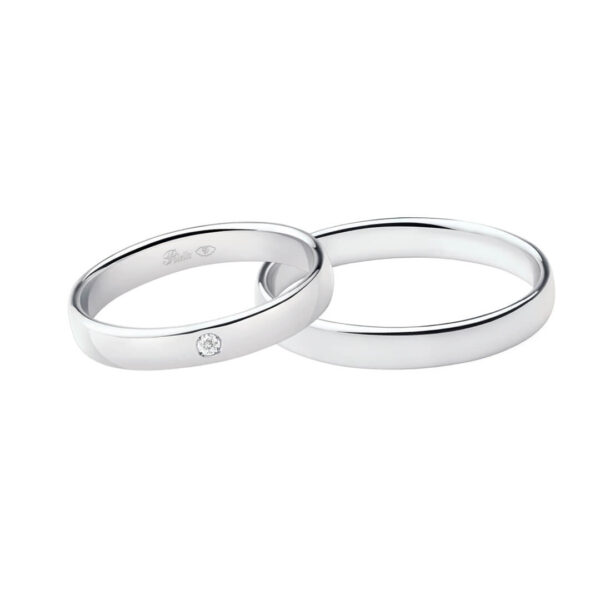 Fedi nuziali Polello in Platino collezione DUCHESSA art. 3182DPT-3182UPT