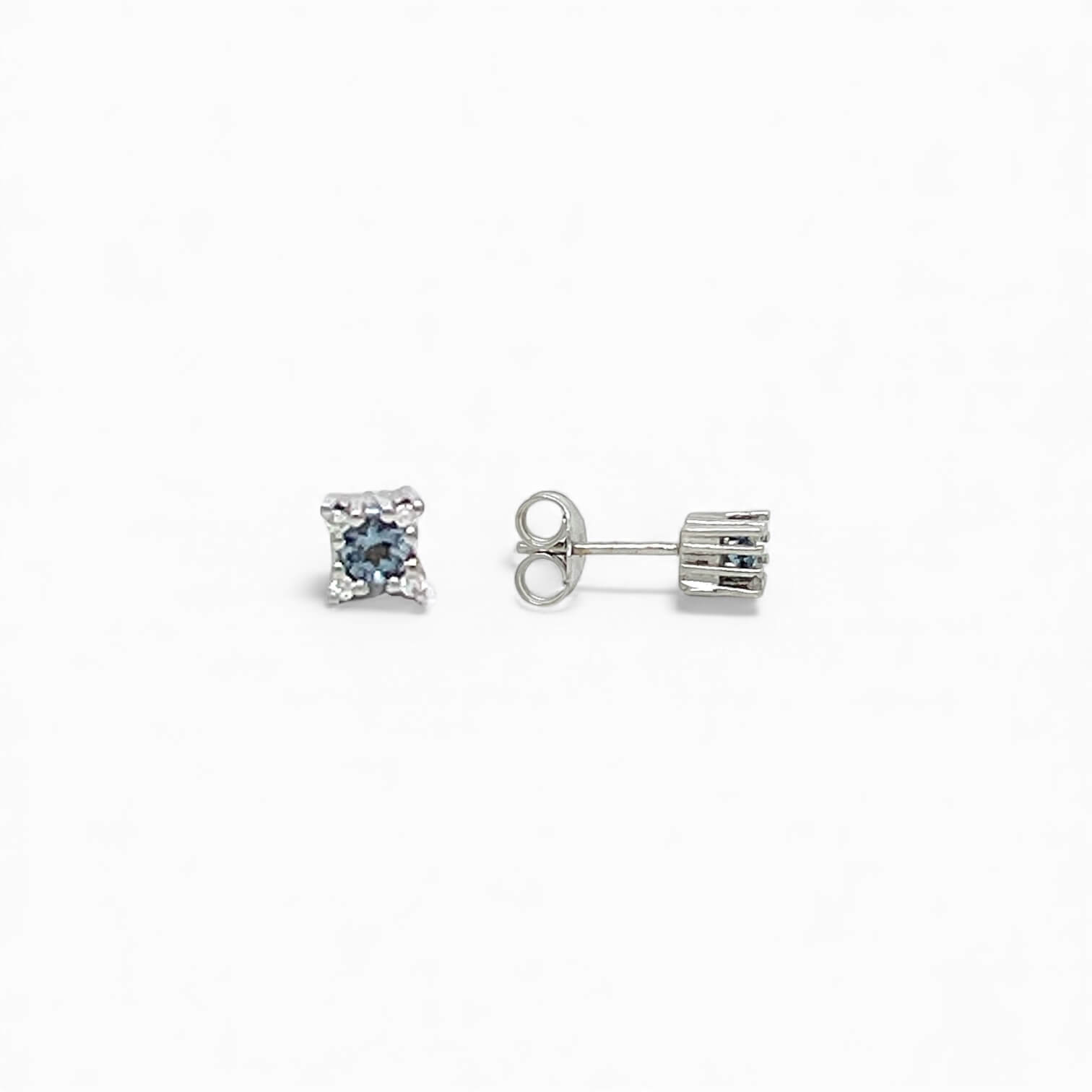 Earrings with diamonds and aquamarine GEMS ART.OR1254