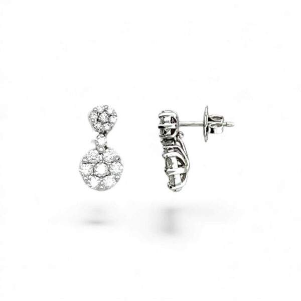 Earrings white gold750% and diamonds Art. OR605