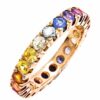 Anello Rainbow zaffiri NATURALI art. MSB22