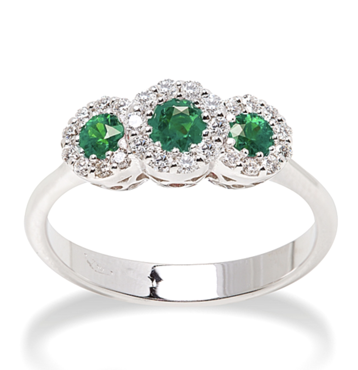 Anello smeraldo e diamanti BELLE EPOQUE art. AN1207-1