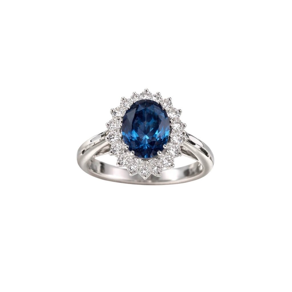 Sapphire and diamond ring in white gold ART. AN1757