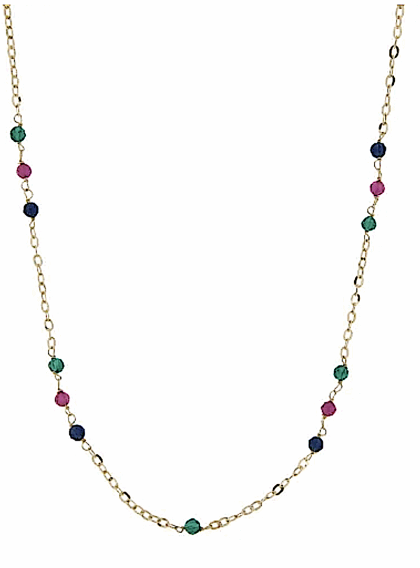 Collana girocollo catena con quarzi Art. MASGR3