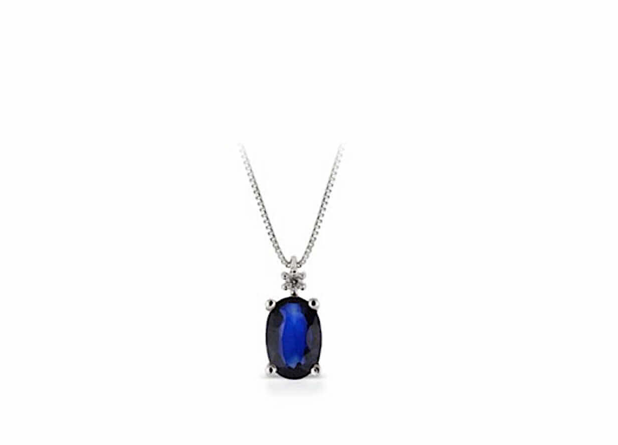 Pendente zaffiro e diamanti Gemme Art. CD6G/3Z