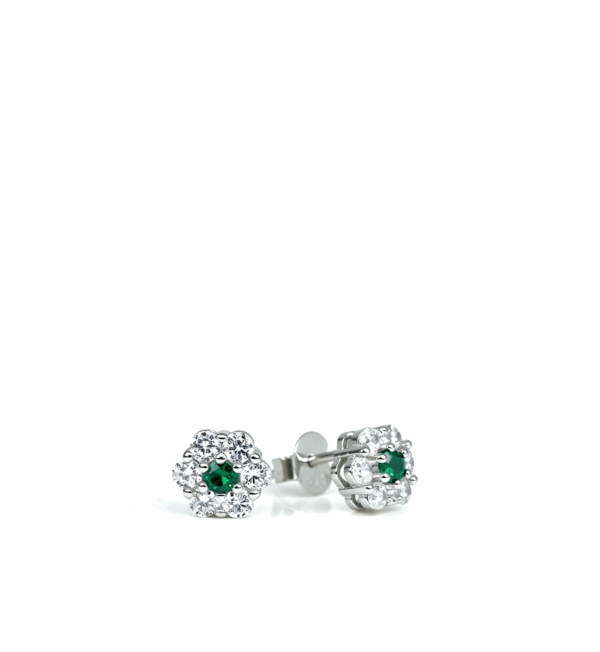 Emerald earrings and BON TON diamonds Art.OR1217