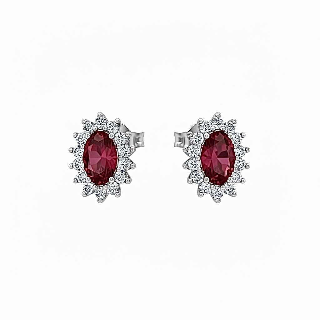 Orecchini rubini oro e diamanti  BON TON Art.7699/OR1
