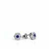 Earrings with sapphires and diamonds white gold 750 % Art.OR1213-1