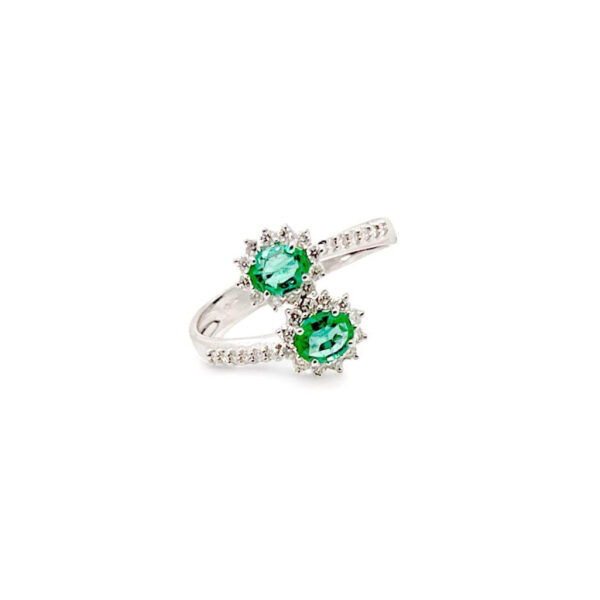 Anello smeraldo e diamanti BON TON art. AN2420