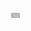 Anello a fascia larga diamanti e oro bianco Art. 4347/01/90
