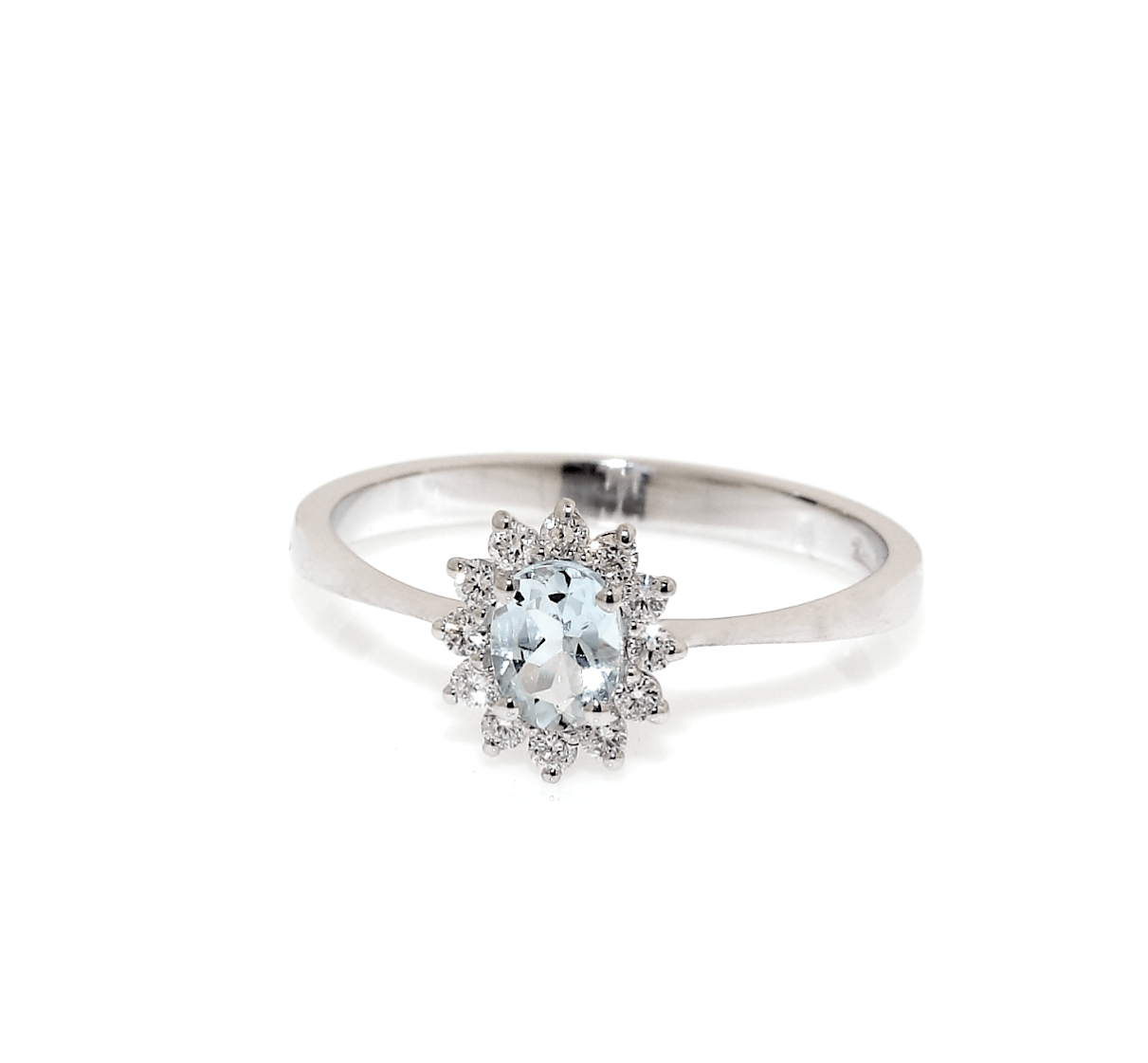 Anello con acquamarina in oro BON TON  e diamanti Art.AN2377